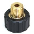 Interstate Pneumatics M22 Female x 3/8 Inch Male NPT Brass Adapter, 4000 PSI PW7153